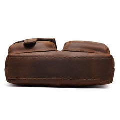 Handmade Leather Mens Cool Messenger Bag Work Bag Satchel Bag Briefcase Bag for men - imessengerbags