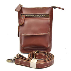 Leather Belt Pouch Mens Cases Waist Bag Hip Pack Belt Bag Fanny Pack Bumbag for Men