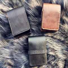 Badass Leather Mens Cigarette Case Cigarette Holder Belt Pouch with Belt Loop for Men - imessengerbags
