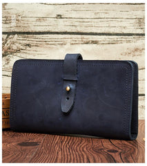 Handmade Leather Mens Travel Wallet Passport Leather Wallet Short Slim Wallets for Men