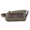 Cool Canvas Leather Mens Sling Bag Chest Bag One Shoulder Pack for men