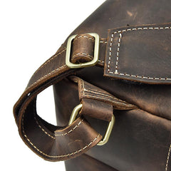 Genuine Leather Mens Cool Backpack Sling Bag Large Black Travel Bag Hiking Bag for men - imessengerbags