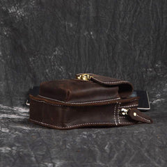 Leather Belt Pouch Mens Small Cases Waist Bag Hip Pack Belt Bag Fanny Pack Bumbag for Men - imessengerbags