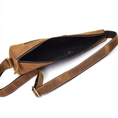 Cool Leather Sling Bag for Men Vintage Chest Bag Crossbody Sling Bags For Men - imessengerbags