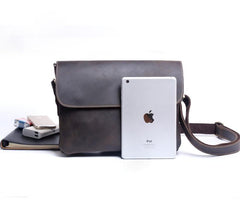 Handmade Leather Mens Cool Messenger Bag Chest Bag Bike Bag Cycling Bag for men