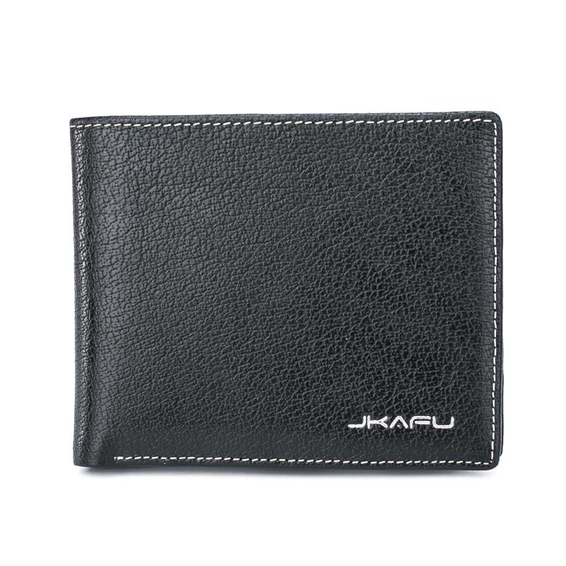 Genuine Leather Mens Cool Slim Leather Wallet Men Small Wallets Bifold for Men - imessengerbags