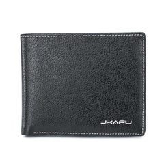Genuine Leather Mens Cool Slim Leather Wallet Men Small Wallets Bifold for Men - imessengerbags