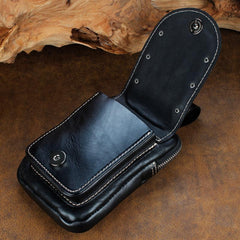 Cool Leather Mens Engraved Scorpion Biker Belt Pouch Waist Bag Drop Leg Bag for Men