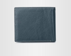 Genuine Leather Mens Cool Slim Leather Wallet Men Small Wallets Bifold for Men - imessengerbags