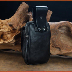 Cool Leather Mens Engraved Scorpion Biker Belt Pouch Waist Bag Drop Leg Bag for Men