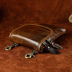 Leather Belt Pouch Mens Cases Waist Bag Hip Pack Belt Bag Fanny Pack Bumbag for Men