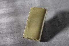 Handmade Leather Mens Clutch Wallet Cool Leather Wallet Long Phone Wallets for Men - imessengerbags