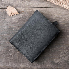 Handmade Leather Mens Cool Slim Leather Wallet Men Small Wallets Bifold for Men - imessengerbags
