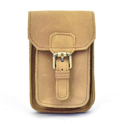 Leather Belt Pouch Mens Small Cases Waist Bag Hip Pack Belt Bag Fanny Pack Bumbag for Men - imessengerbags