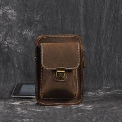 Leather Belt Pouch Mens Small Cases Waist Bag Hip Pack Belt Bag Fanny Pack Bumbag for Men - imessengerbags