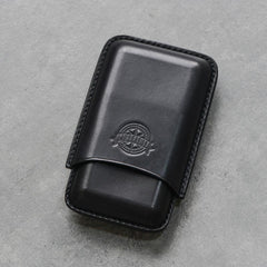 Cool Brown Leather Mens 3pcs Cigar Case Cool Custom Leather Cigar Case for Men - imessengerbags