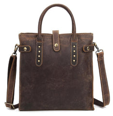 Cool Men Vintage Leather Handbag Tote Shoulder bag CrossBody Bag For Men - imessengerbags