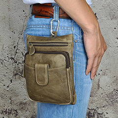 Leather Belt Pouch Mens Small Cases Waist Bag Hip Pack Belt Bag Fanny Pack Bumbag for Men - imessengerbags