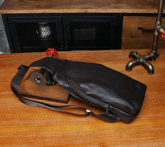 Leather Mens Sling Bag Sling Shoulder Bag Sling Backpack for men