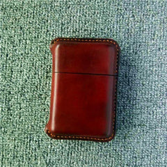 Cool Leather Mens 10pcs Cigarette Holder Case Vintage Custom Cigarette Case for Men - imessengerbags
