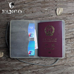 Handmade Leather Mens Cool Short Wallet Passport Card Holder Small Card Slim Wallets for Men - imessengerbags