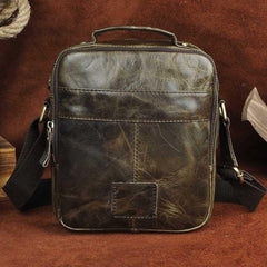 Small Leather Mens SIDE BAG COURIER BAG Messenger Bag Shoulder Bag for Men