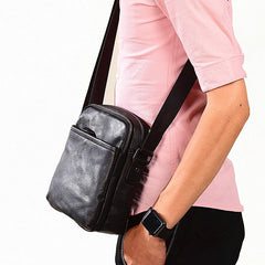 Cool Leather Mens Small Messenger Bag Cool Crossbody Bags for men