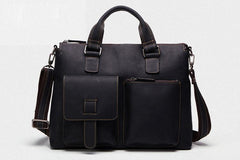 Handmade Leather Mens Cool Messenger Bag Work Bag Satchel Bag Briefcase Bag for men - imessengerbags