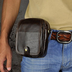Leather Belt Pouch Mens Small Cases Waist Bag Hip Pack Belt Bag Fanny Pack Bumbag for Men - imessengerbags