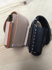Cool Leather Biker Zippo Lighter Pouches with Loop Zippo lighter case with clip - imessengerbags