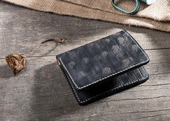Handmade Leather Mens Cool Slim Leather Wallet Men Small Wallets Bifold for Men - imessengerbags