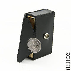 Cool Leather Mens Vintage Black Indian Cigarette Holder Case Cigarette Holder for Men - imessengerbags