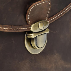 Handmade Leather Mens Cool Small Messenger Bag SLR Camera Case Bag Cycling Bag for men