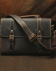 Vintage Leather Messenger Bag Briefcase Handbag Cool Shoulder Bag For Men