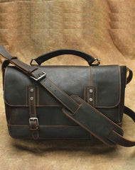 Black Cool Leather Messenger Bag Handbag Shoulder Bag For Men - imessengerbags