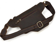 TRENDY LEATHER MENS FANNY PACK FOR MEN BUMBAG Vintage WAIST BAG for Men