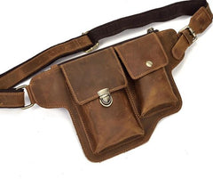 TRENDY LEATHER MENS FANNY PACK FOR MEN BUMBAG Vintage WAIST BAG for Men