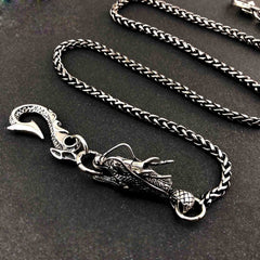 Badass Silver Dragon Mens Wallet Chain Jeans Chain Jean Chain Fashion Pants Chain For Men - imessengerbags