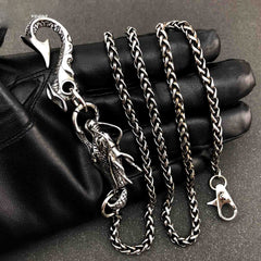 Badass Silver Dragon Mens Wallet Chain Jeans Chain Jean Chain Fashion Pants Chain For Men - imessengerbags