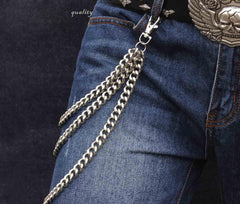 Cool Punk Mens Tri Pants Chain wallet Chain Biker Wallet Chain Jeans Chain Jean Chain For Men - imessengerbags