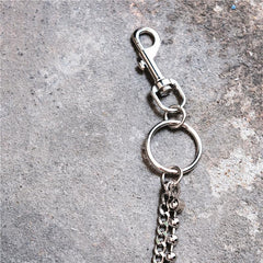 Trendy Silver Double Womens Mens Pants Chain Long Jeans Chain Jean Chain Wallet CHain For Men - imessengerbags