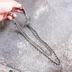 Trendy Silver Double Womens Mens Pants Chain Long Jeans Chain Jean Chain Wallet CHain For Men - imessengerbags
