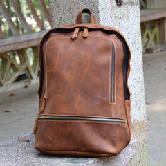 Vintage Leather Men's 13inch Computer Backpack Travel Backpack For Men - imessengerbags