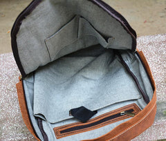 Vintage Leather Men's 13inch Computer Backpack Travel Backpack For Men - imessengerbags