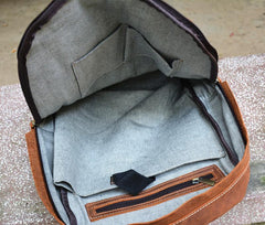 Vintage Leather Men's 13inch Computer Backpack Travel Backpack For Men