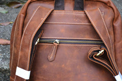 Vintage Leather Men's 13inch Computer Backpack Travel Backpack For Men - imessengerbags