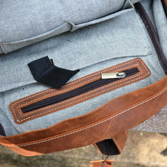 Vintage Leather Men's 13inch Computer Backpack Travel Backpack For Men - imessengerbags