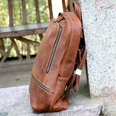 Vintage Leather Men's 13inch Computer Backpack Travel Backpack For Men - imessengerbags