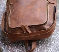Vintage Leather Men's 13inch Computer Backpack Travel Backpack For Men - imessengerbags