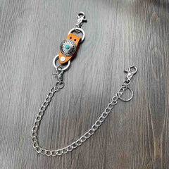 Badass Silver Mens Long Wallet Chain Biker Wallet Chain Pants Chain For Men - imessengerbags